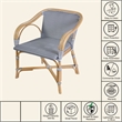 Butler Specialty Company Portofino 18.75 in. Seat Height Rattan Arm Chair - Gray and White