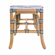 Butler Specialty Company Laguna 66.5 in. W Rattan Backless Accent Bench - White and Navy