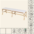 Butler Specialty Company Laguna 66.5 in. W Rattan Backless Accent Bench - Smooth White