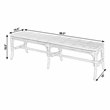Butler Specialty Company Laguna 66.5 in. W Rattan Backless Accent Bench - Smooth White