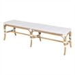 Butler Specialty Company Laguna 66.5 in. W Rattan Backless Accent Bench - Smooth White