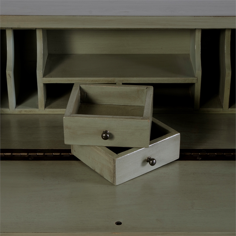 Butler Specialty Company Danforth 25.5 in. W Rectangular Wood 5 Drawer Secretary - Pastel Green
