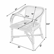 Butler Specialty Company Portofino 18.75 in. Seat Height Rattan Arm Chair - White and Gray