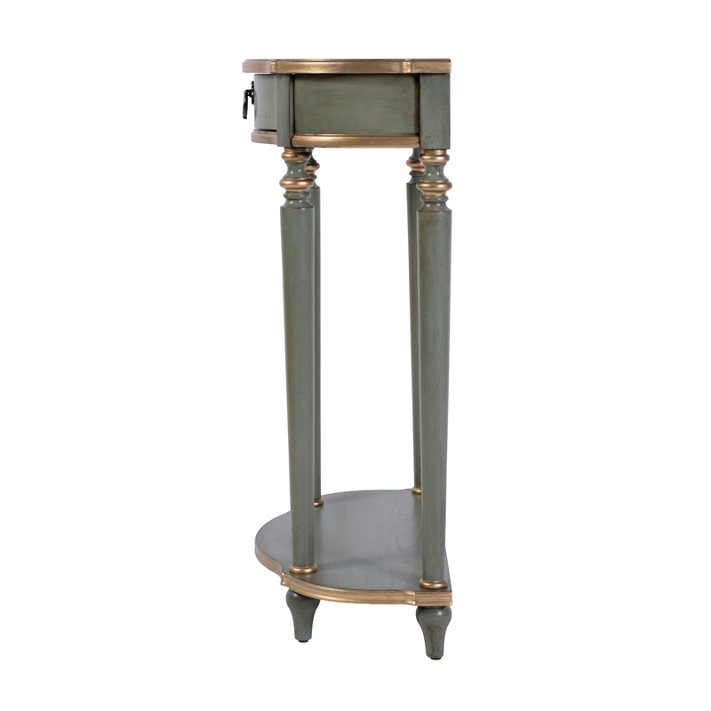 Butler Specialty Company Ashby 22 in. W Demilune Wood 1 Drawer Console Table - Pastel Green
