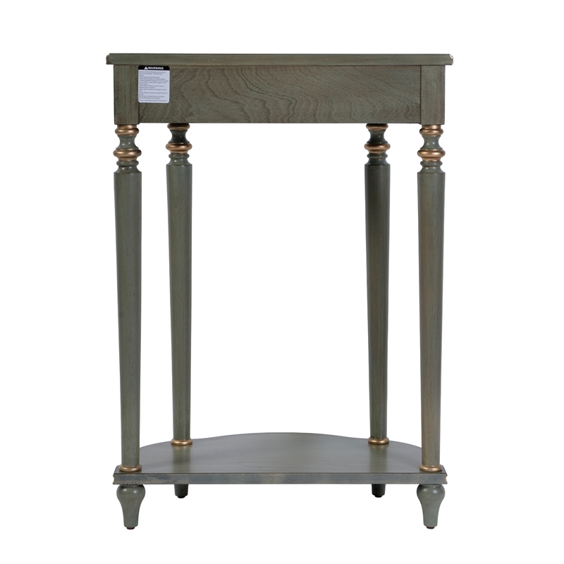 Butler Specialty Company Ashby 22 in. W Demilune Wood 1 Drawer Console Table - Pastel Green