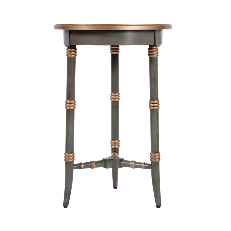Butler Specialty Company Isla 16 in. W Round Wood 3 Leg Side Table - Pastel Green