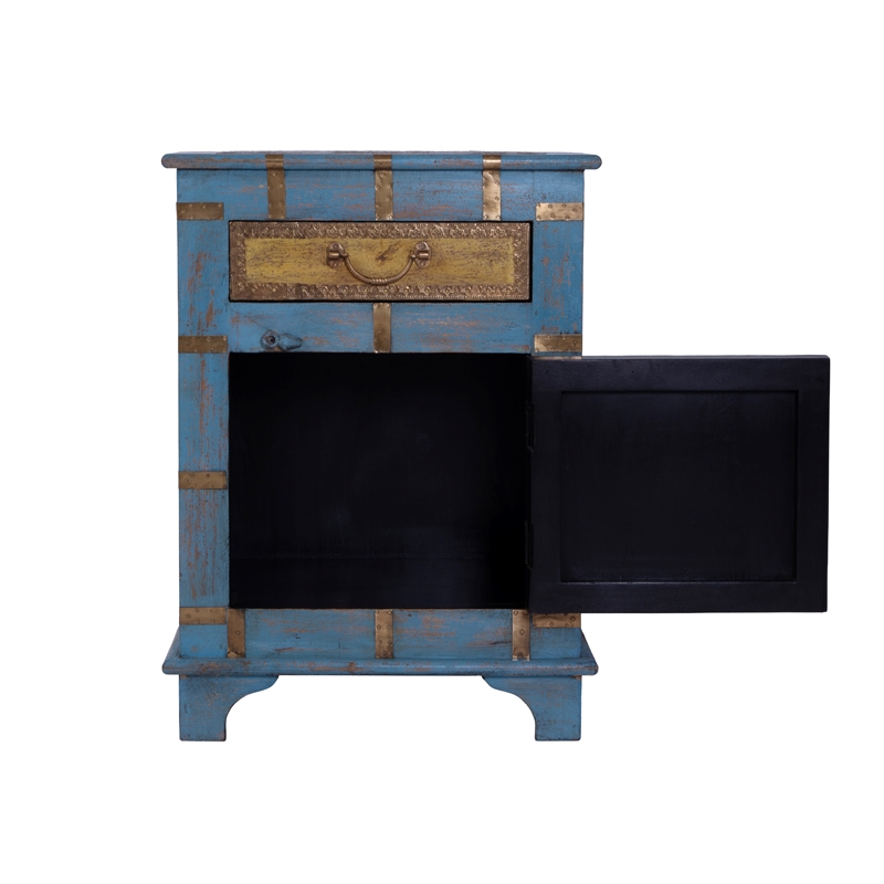 Butler Specialty Company Erika 19 in. W Rectangular Wood End Table - Blue