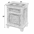 Butler Specialty Company Erika 19 in. W Rectangular Wood End Table - Blue