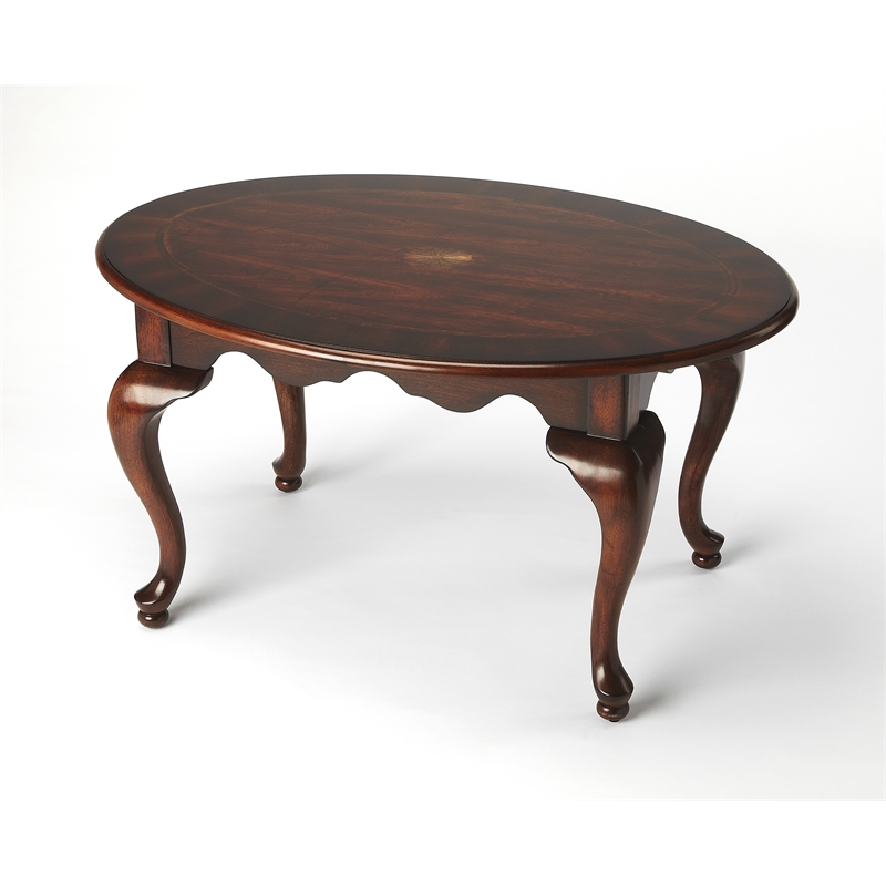Butler Specialty Company Oval Cocktail Table in Cherry