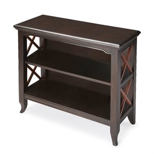 Butler Specialty 2 Shelf Low Bookcase in Transitional Cherry