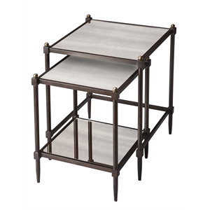 butler specialty metalworks 2 piece nesting table set in pewter