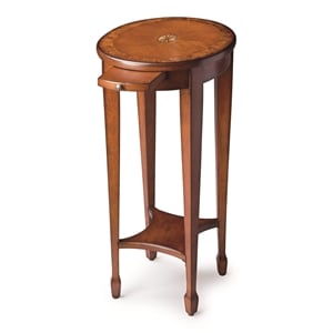Butler Specialty Traditional Round Accent Table In Olive Ash Burl