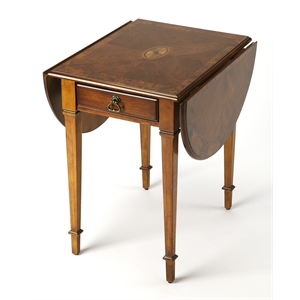 Butler Specialty Pembroke Drop Leaf Table In Olive Ash Burl