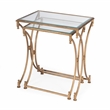 Butler Specialty 2 Piece Glass Top Nesting Table Set In Antique Gold