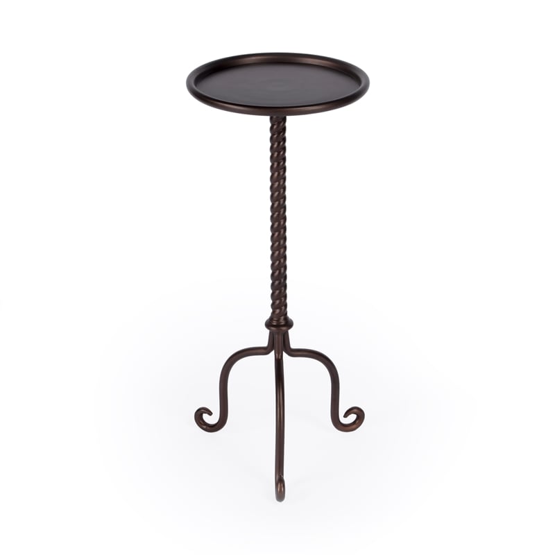 Butler Specialty Metalworks Round Pedestal Table in Aged Patina