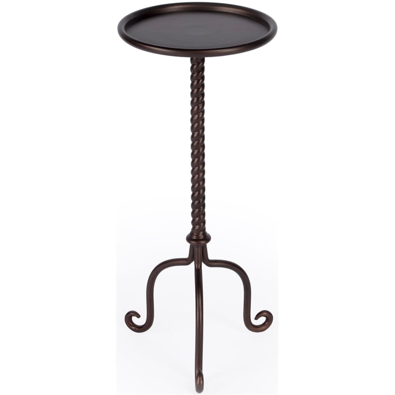 Butler Specialty Metalworks Round Pedestal Table In Aged Patina