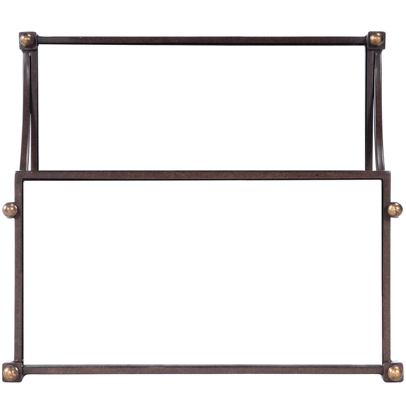 Butler Specialty Metalworks Tiered Mirrored Side Table In Light Bronze