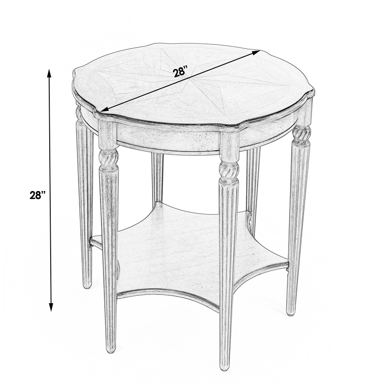 Butler Specialty Masterpiece  Round Accent Table In Olive Ash Burl