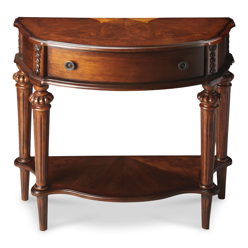 Butler Specialty Masterpiece  Demilune Console Table In Nutmeg