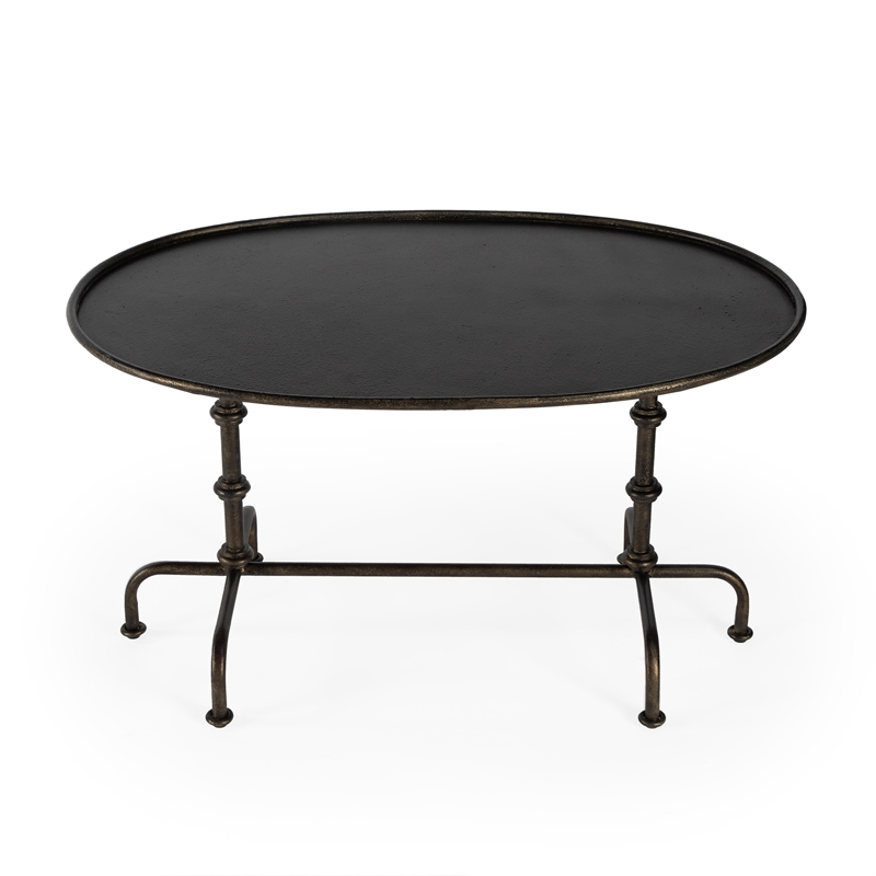 Butler Specialty Metalworks Transitional Coffee Table In Pewter