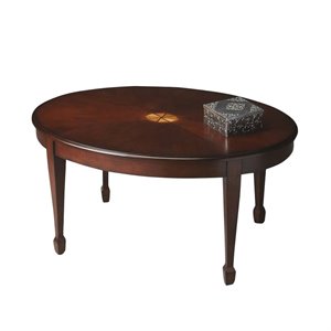 butler specialty traditional oval coffee table in plantation cherry