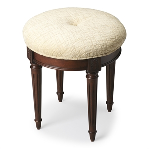butler specialty vanity stool in plantation cherry