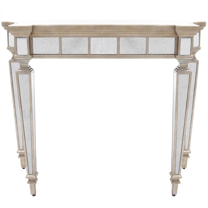 Butler Specialty Masterpiece Mirrored Demilune Console Table In Pewter