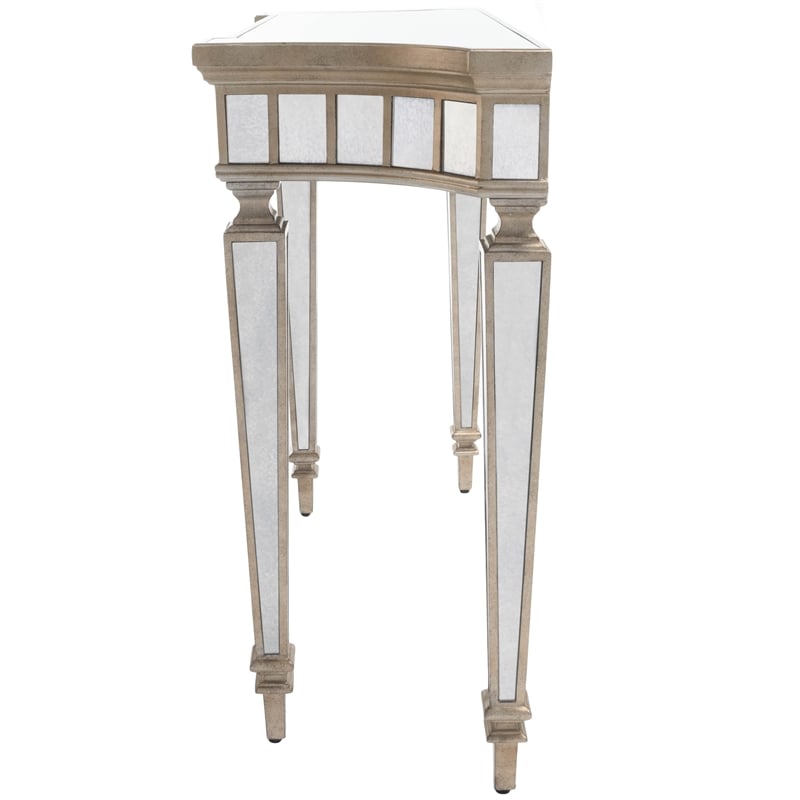 Butler Specialty Masterpiece Mirrored Demilune Console Table In Pewter