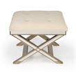 Butler Specialty Loft Mirrored Tufted Vanity Stool In Pewter