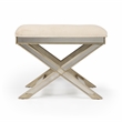 Butler Specialty Loft Mirrored Tufted Vanity Stool In Pewter