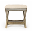 Butler Specialty Loft Mirrored Tufted Vanity Stool In Pewter