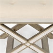 Butler Specialty Loft Mirrored Tufted Vanity Stool In Pewter