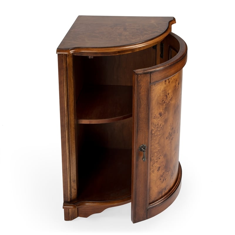 Butler Specialty Company End Table Coffee Accent Table Triangle in Wood - Brown