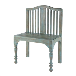 butler specialty heritage roseland solid wood bench in blue