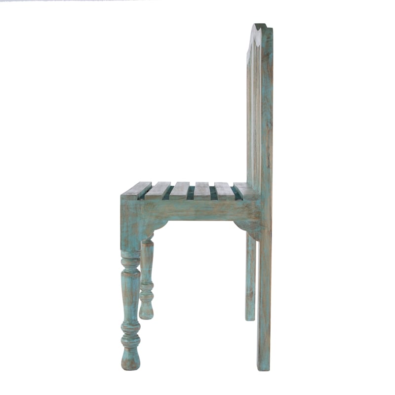 butler specialty heritage roseland solid wood bench in blue