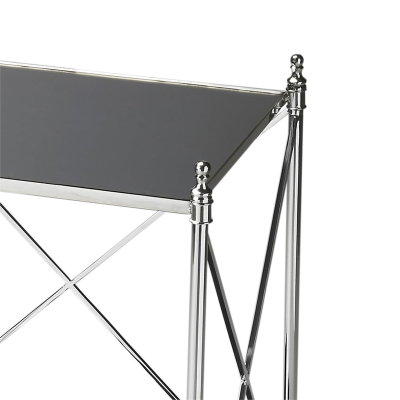 Butler Specialty Modern Expressions Mirrored End Table In Black