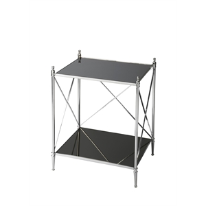 Butler Specialty Modern Expressions Mirrored End Table In Black