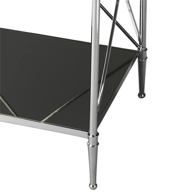 Butler Specialty Modern Expressions Mirrored End Table In Black