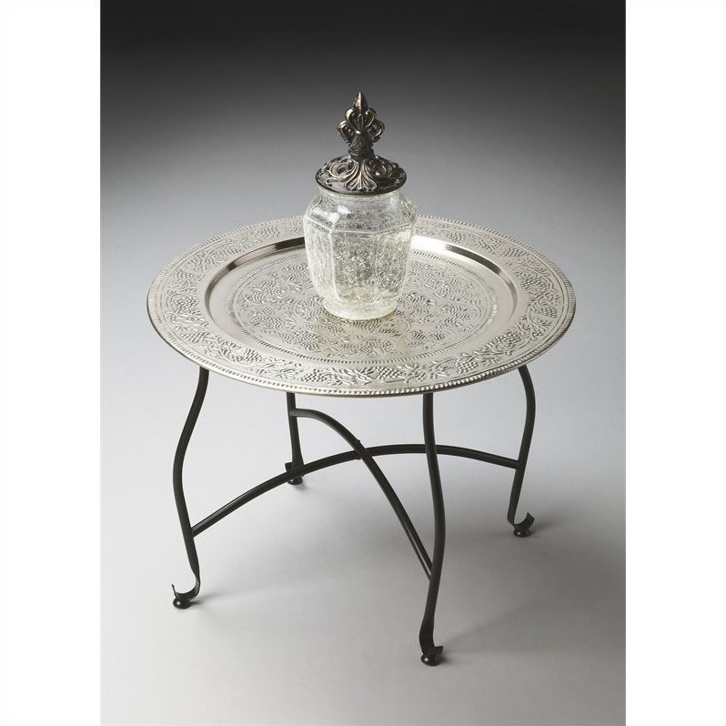 Butler Specialty Metalworks Moroccan, Round Butler Tray Table