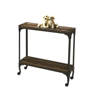butler specialty mountain lodge console table in burnt umber