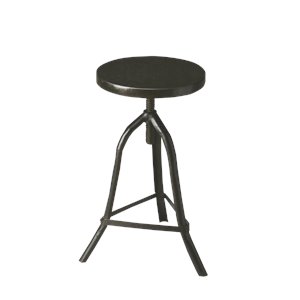 butler specialty metalworks adjustable revolving bar stool in black