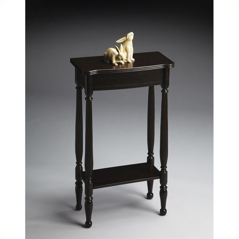 small black sofa table
