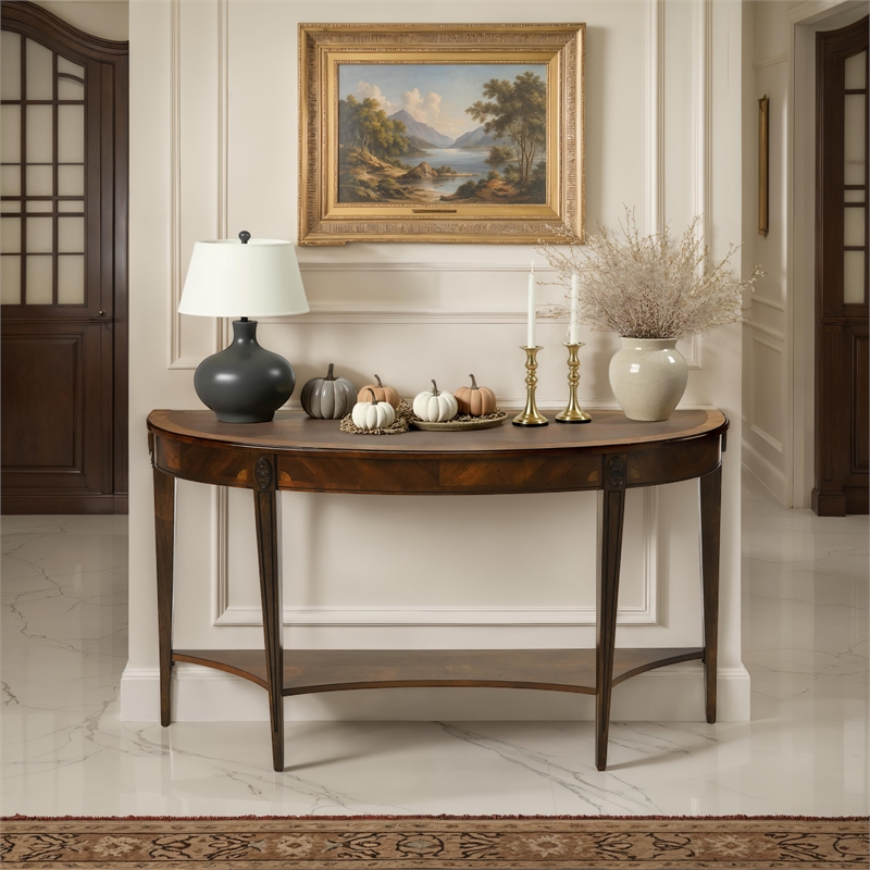 Butler Specialty Masterpiece Demilune Console Table In Nutmeg