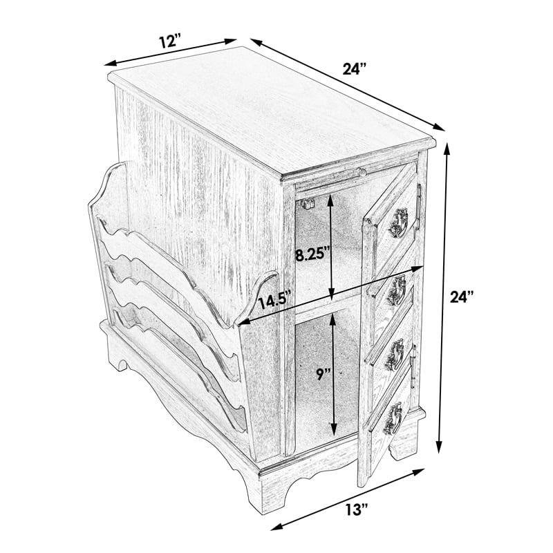 Butler Specialty Company Gregory  Wooden Cherry Side Table