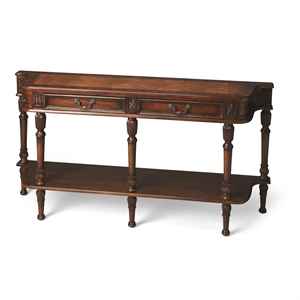 Butler Specialty Company Merrion 60&quotW Wood 2 Drawer Console Table - Medium Brown