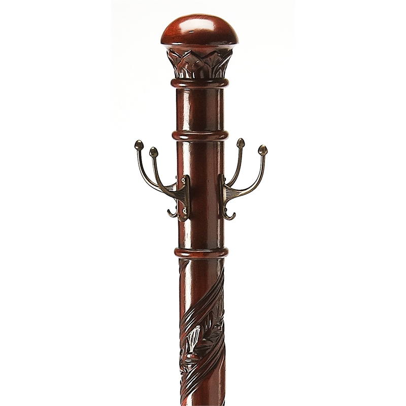 Butler Specialty Company Laird Free-Standing Wood Coat Rack - Cherry Brown