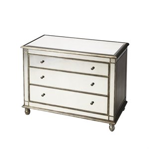 butler specialty masterpiece laflin 3 drawer mirrored accent chest