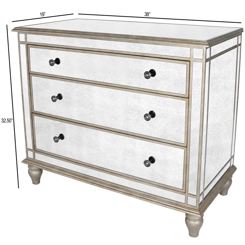 Butler Specialty Masterpiece Laflin 3 Drawer Mirrored Accent Chest