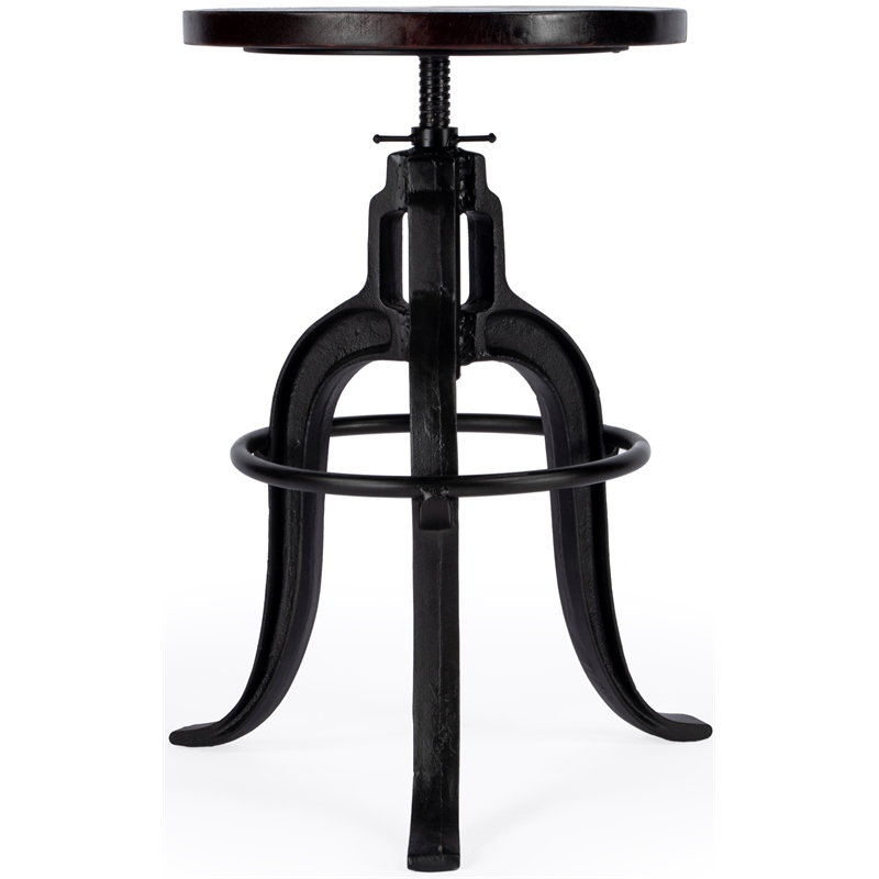 Butler Specialty Industrial Chic Adjustable Bar Stool In Dark Brown