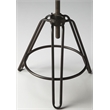 Butler Specialty Industrial Chic Adjustable Bar Stool in Brown